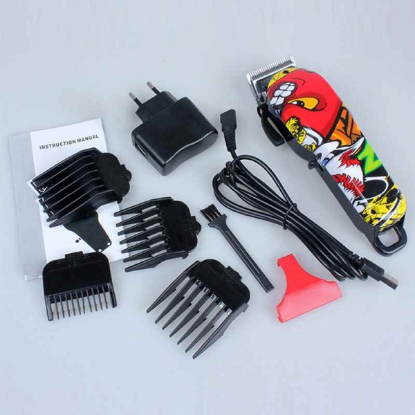 USB Cordless hair clipper with steel blade fast charging trimmer colorful design
