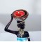 Decorative art-craft of African girl with candle holder to decorate the home and office