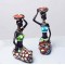 Decorative art-craft of African girl with candle holder to decorate the home and office