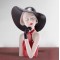Decorative art craft for a modern girl with a hat to decorate home and office