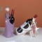 Hand-made craft girl glass holder or bottle stand for home & restaurant decoration