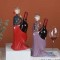 Hand-made craft girl glass holder or bottle stand for home & restaurant decoration