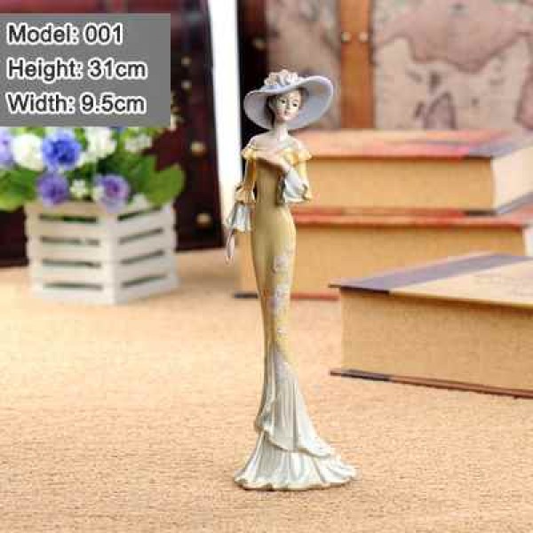 European resin home decoration noble character Victorian girl for living room and wedding gift