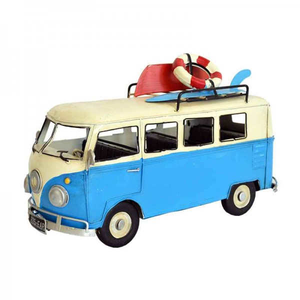 Iron surfboard bus car handmade iron model decorative craft for office and home decoration