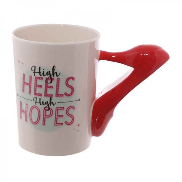 High heels ceramic coffee cup creative comb nail polish hair dryer shape cup