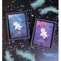 Unicorn With Light Notebook Fantasy Starry Sky Handbook Coloring Page Children's Day Gifts and Stationery for Classmates