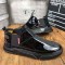 Men patent leather casual shiny shoes with stretch sides glossy shoe