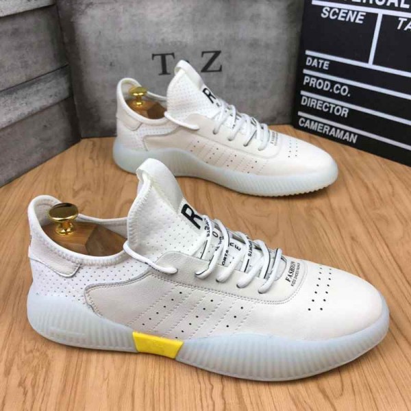 White comfortable sneakers for summer and sports shoes for men