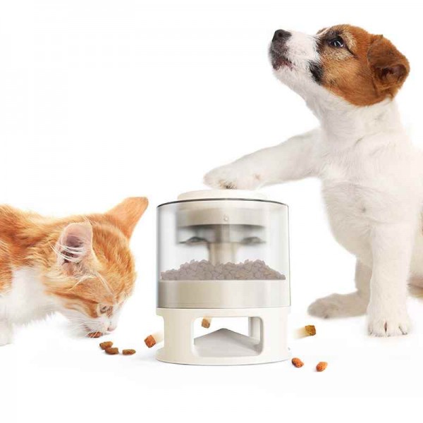 Pet supplies food training tray puppy automatic pet feeder auto feeding machine 0.5L ABS material