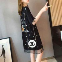 women's new short sleeve long cloth t-shirt