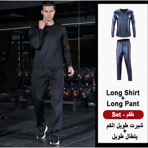 fitness sweating suit, sweating pants, weight-loss suit, gym suit