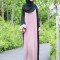 Long arabic women's thobe with waist tie in two colors