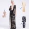 Luxury embroidery arabian abaya women's robe clothing 3 pcs set