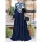 Arab women's long abaya printed in four colors arag010
