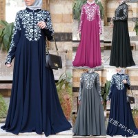 Arab women's long abaya printed in four colors arag010