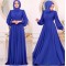 Arab women's long abaya long-sleeved chiffon dress arag011
