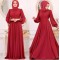 Arab women's long abaya long-sleeved chiffon dress arag011