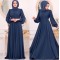 Arab women's long abaya long-sleeved chiffon dress arag011