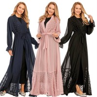 Fashion Arabian style Robe Slim fit and slim waist Chiffon arag012