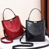 Women bag bucket bag crocodile skin shape portable shoulder WWB016