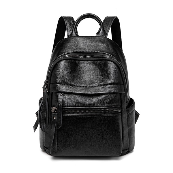 Women's Fashion Small Backpack Large Capacity Black Color