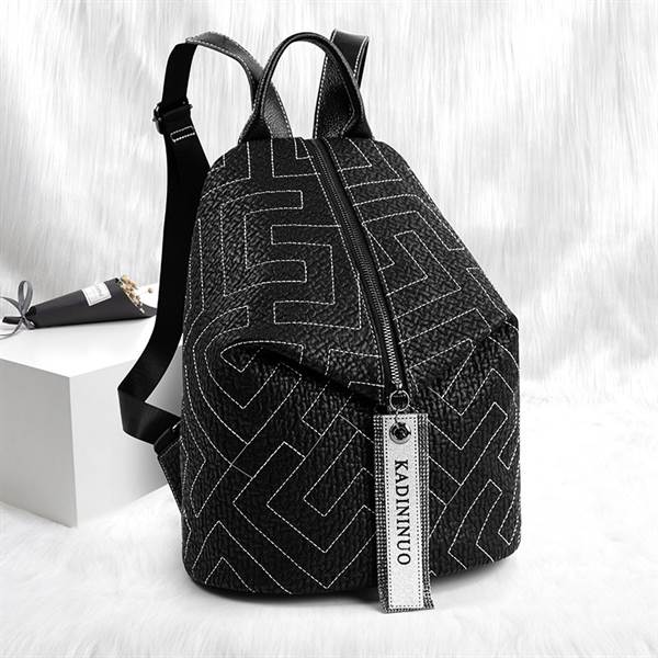 Backpack women new style bag large capacity black color