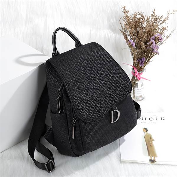 Backpack women new style bag large capacity black color 8