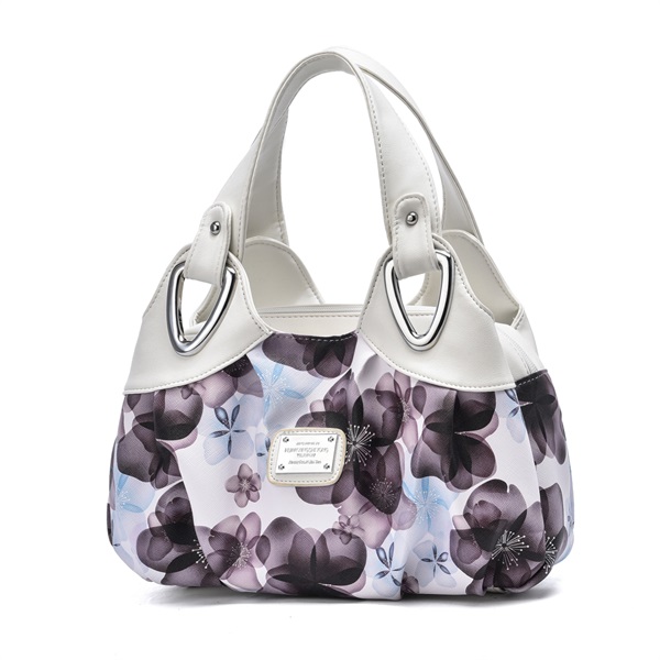 Women's Handmade Floral Clear Leather Bag WWB017