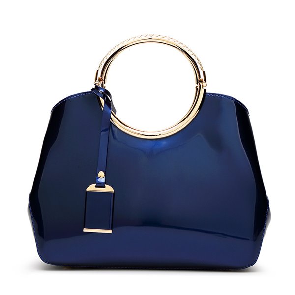 Women shiny leather handbag handy bag WWB021