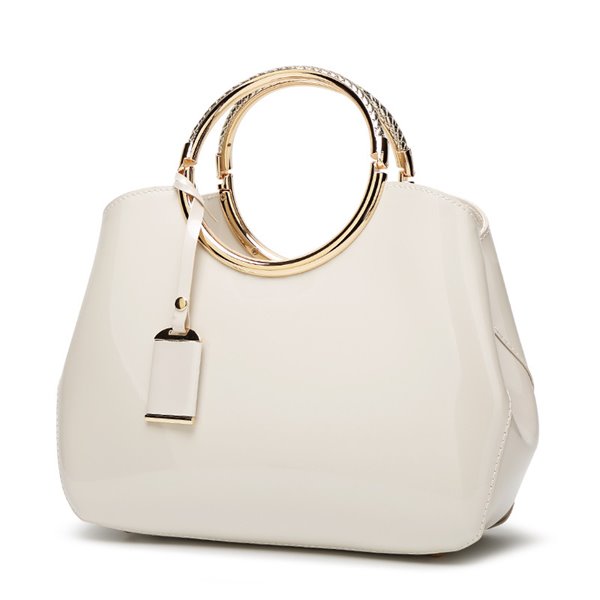 Women shiny leather handbag handy bag WWB021