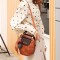 Round shape leather shoulder bag for women wwb026