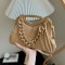 Women trendy square PU leather bag with chain shape strap with plastic hand wwb033