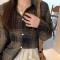 Women's plaid long-sleeved loose-fitting shirt