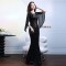 Women open long sleeves shiny slim evening dress wfwc035