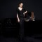 Women open long sleeves shiny slim evening dress wfwc038