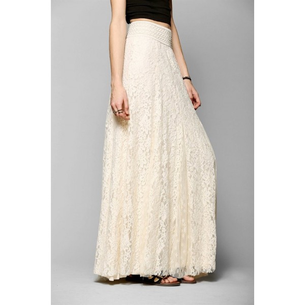 women s long lace skirt casual dress four colors wfwc050
