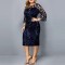 Plus size Party Dress Women Sequin Mesh Evening short Dress WFWC059