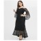 Plus-size lace mesh elegant long dress WFWC065