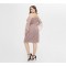Women Plus-Size Off Shoulder Long Horn Sleeve Lace Slim Fit Plus Size Party Dress WFWC067