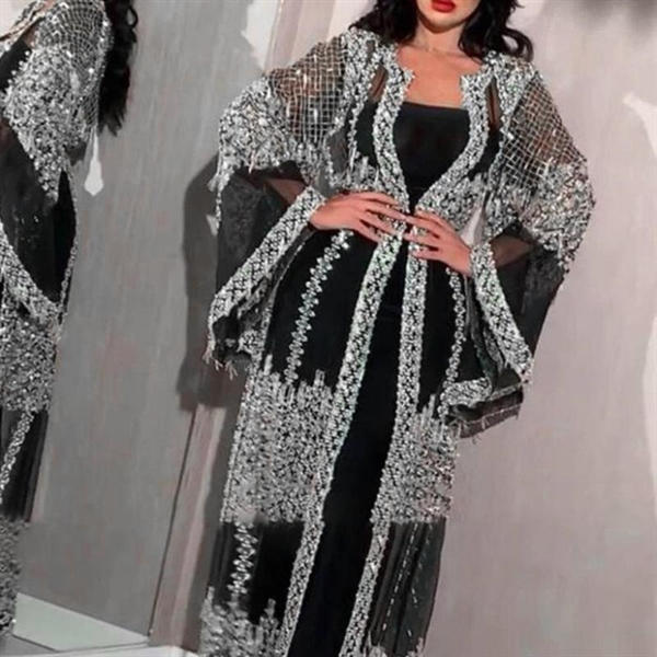 Arabic Long Chiffon Abaya With Inner Clothe WFWC071