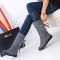 Women Mid Boot Heel Lace-Up straps Mid-Tube Rider Boots Shoes WFWS007
