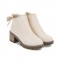 Women's Ankle Classic Boots Round Toe Back Bow knot High Heels Shoe WFWS011