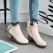 Women's Ankle Classic Boots Round Toe Back Bow knot High Heels Shoe WFWS011